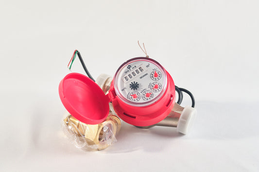20mm Single-Jet HOT Water Meter Fitted with 10L Pulse c/w BSP Nut & Tail