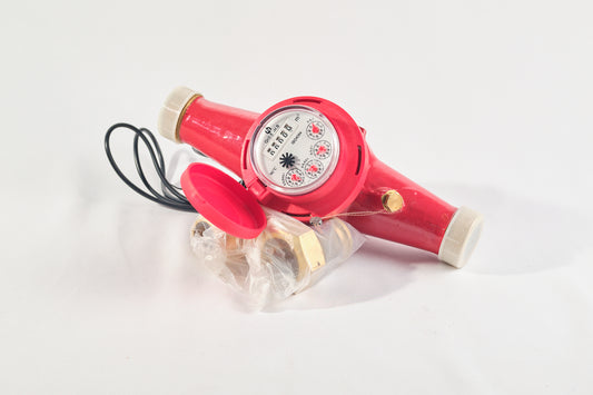 25mm Multi-Jet HOT Water Meter Fitted with 10L Pulse c/w BSP Nut & Tail