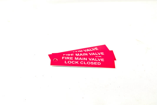 FIRE MAIN VALVE LOCK CLOSED